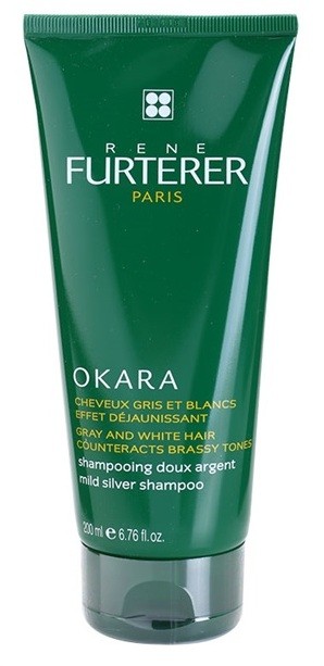 Rene Furterer Okara Protect Color gyengéd ezüst sampon semlegesíti a sárgás tónusokat  200 ml