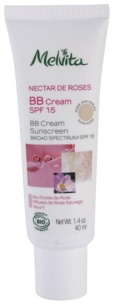 Melvita Nectar de Roses BB krém SPF 15 árnyalat Rose des Sables/Nude Rose 40 ml