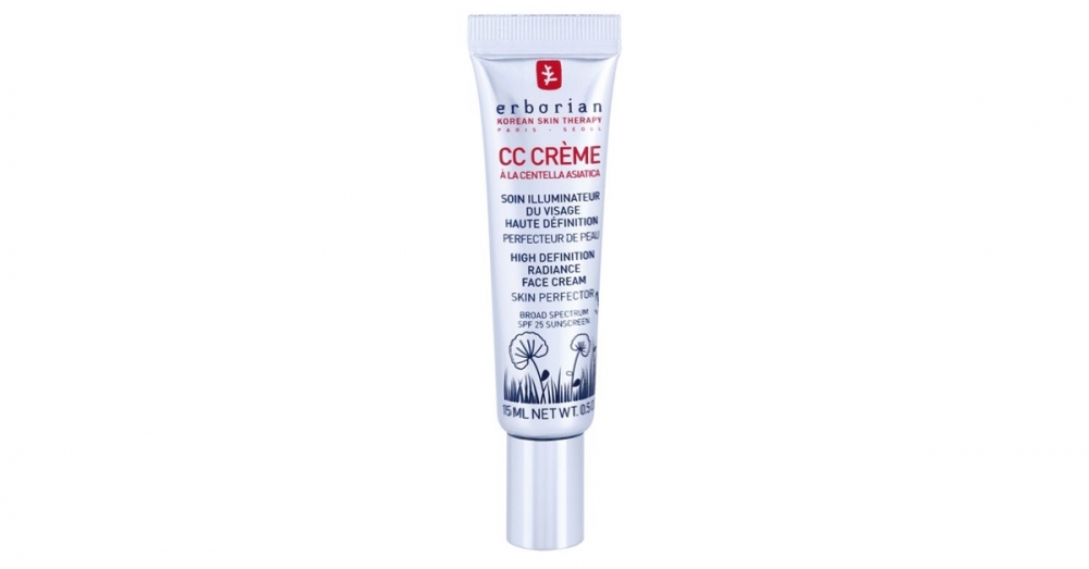 Erborian CC Cream Centella Asiatica Radiance arckrém bőrtökéletesítő SPF 25 kis csomagolás árnyalat Doré 15 ml