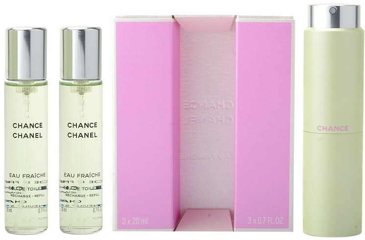 Chanel Chance Eau Fraîche eau de toilette nőknek 3x20 ml (1x utántölthető + 2x utántöltő)