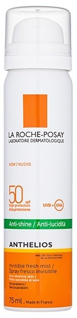 La Roche-Posay Anthelios felfrissítő és mattító spray az arcra SPF 50  75 ml