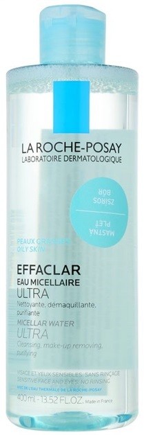 La Roche-Posay Effaclar Ultra tisztító micelláris víz problémás és pattanásos bőrre  400 ml