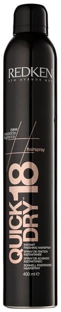 Redken Quick Dry gyorsan száradó spray a hajformázáshoz ultra erős fixálás  400 ml
