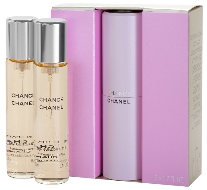 Chanel Chance eau de toilette nőknek 3x20 ml (1x utántölthető + 2x utántöltő)