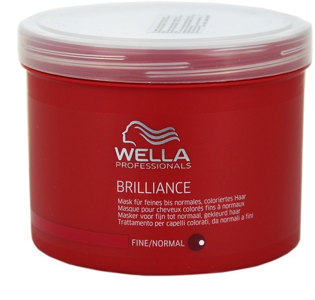 Wella Professionals Brilliance maszk a vékony szálú, festett hajra  500 ml