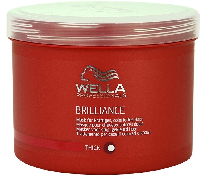 Wella Professionals Brilliance maszk a vastagszálú, festett hajra  500 ml