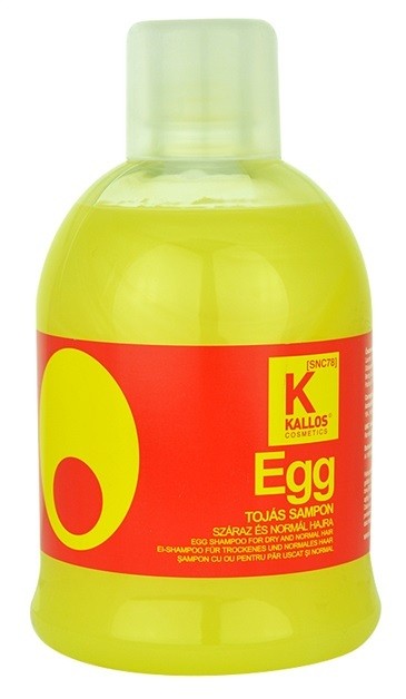 Kallos Egg tápláló sampon száraz és normál hajra  1000 ml