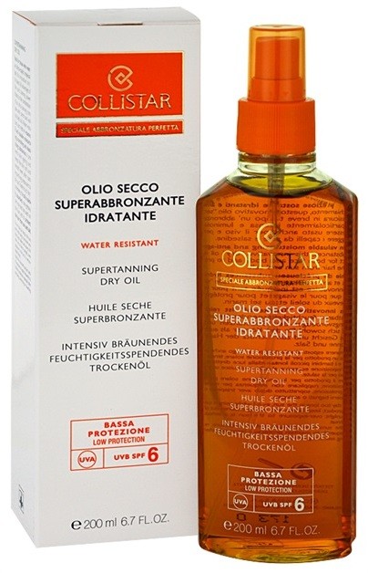 Collistar Sun Protection száraz olaj napozáshoz SPF 6  200 ml