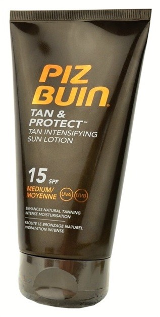 Piz Buin Tan & Protect napozást elősegítő védő tej SPF 15  150 ml