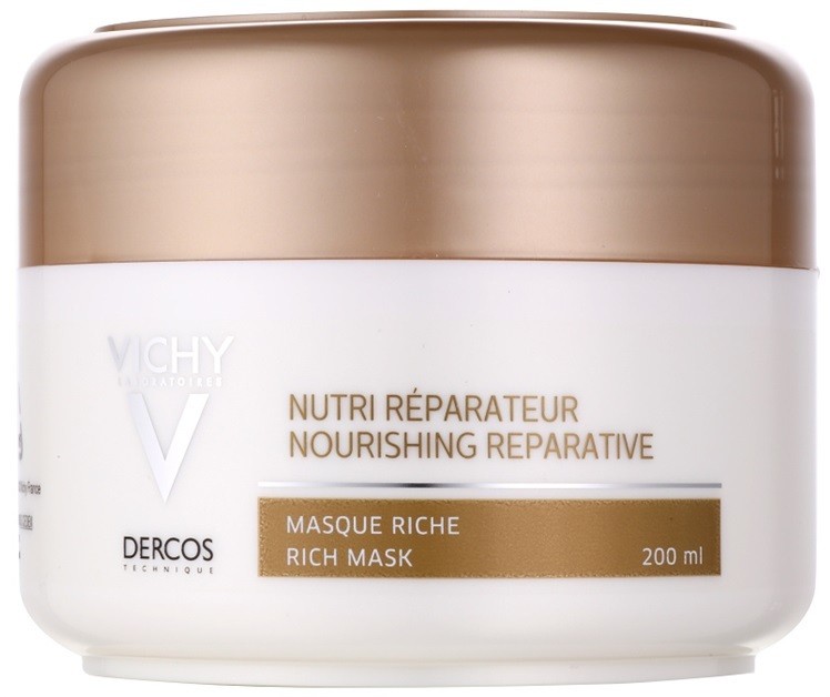 Vichy Dercos Nutri Reparateur tápláló maszk száraz és sérült hajra  200 ml