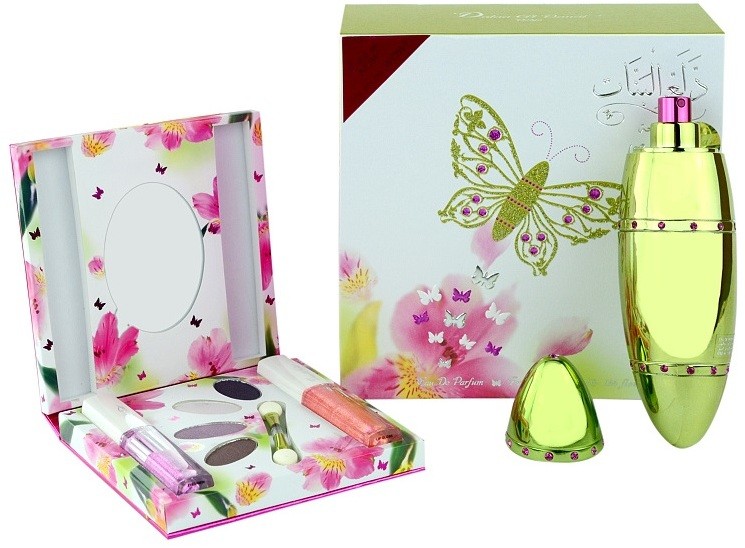 Rasasi Al Banat Bheja eau de parfum nőknek 50 ml + szemhéjfesték + szemhéjtus + ajakfény