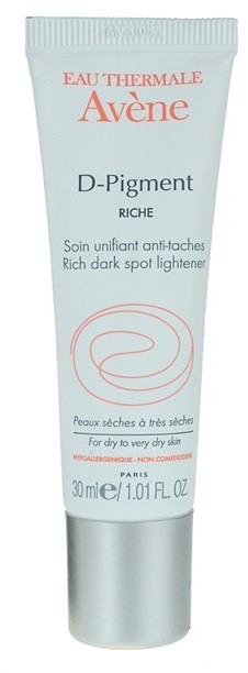 Avène D-Pigment enyhíti a sötét foltokat száraz és nagyon száraz bőrre  30 ml