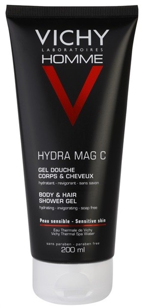 Vichy Homme Hydra-Mag C tusfürdő gél testre és hajra  200 ml