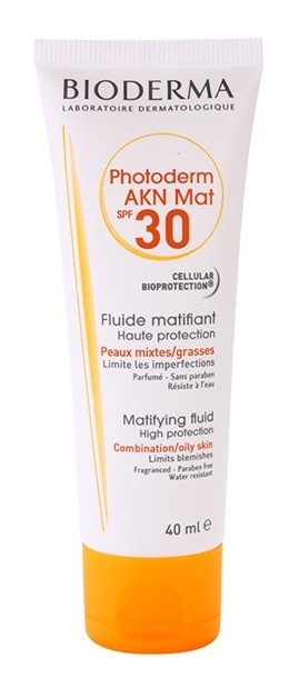 Bioderma Photoderm AKN védő és mattító fluid arcra SPF 30  40 ml