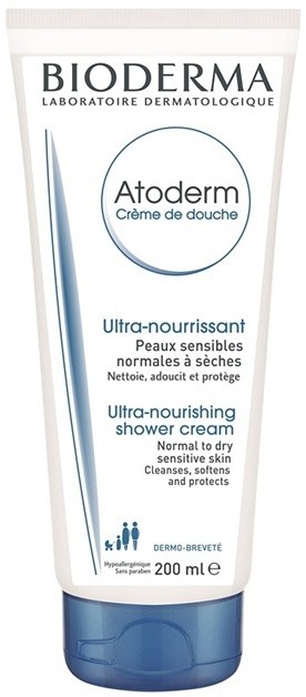 Bioderma Atoderm ultra-tápláló tusoló krém normál és száraz érzékeny bőrre  200 ml
