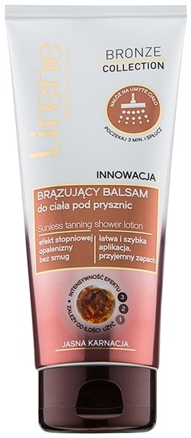 Lirene Bronze Collection bronzosító tusoló tej árnyalat Light 200 ml