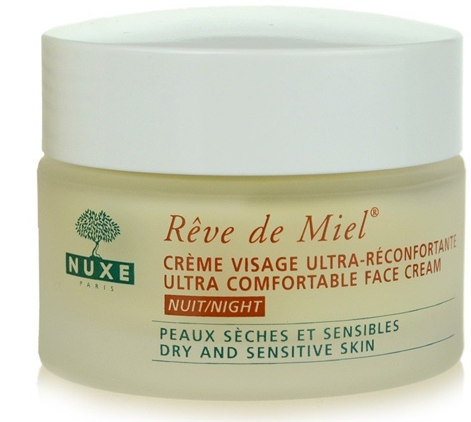 Nuxe Rêve de Miel éjszakai tápláló és hidratáló krém száraz bőrre  50 ml