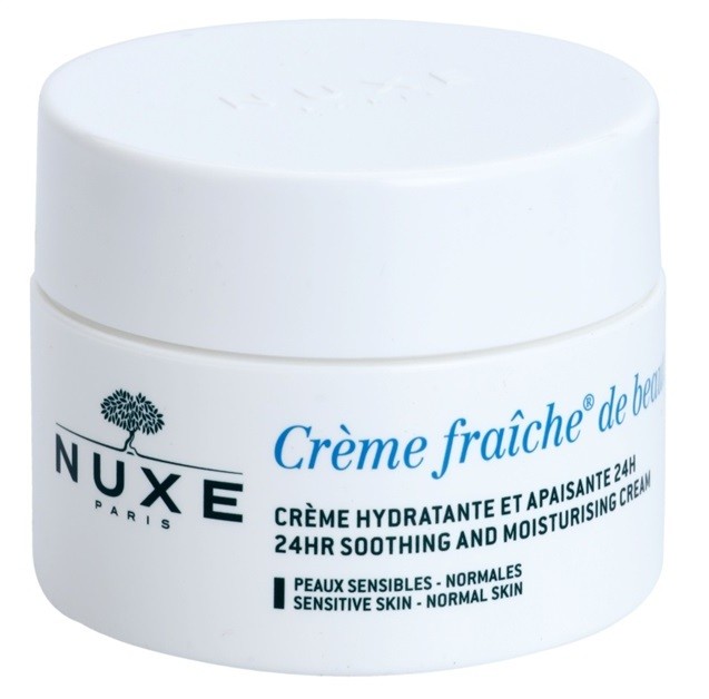 Nuxe Crème Fraîche de Beauté nyugtató és hidratáló krém irritációra hajlamos normál bőrre  50 ml
