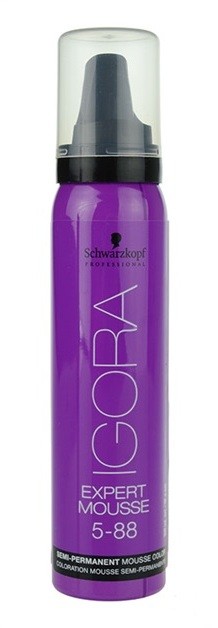Schwarzkopf Professional IGORA Expert Mousse színező hab hajra hajra árnyalat 5-88 Light Brown Extra Red  100 ml