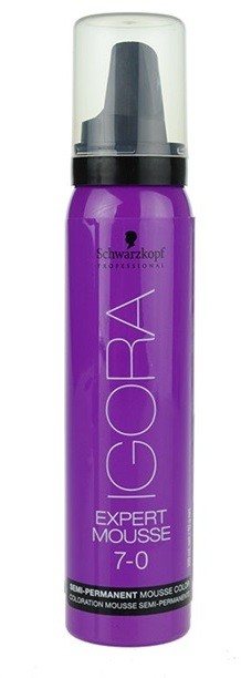 Schwarzkopf Professional IGORA Expert Mousse színező hab hajra hajra árnyalat 7-0 Medium Blond  100 ml