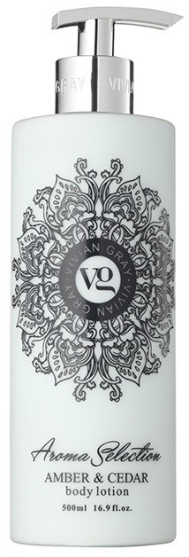 Vivian Gray Aroma Selection Amber & Cedar testápoló tej  500 ml