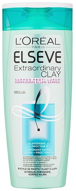 L’Oréal Paris Elseve Extraordinary Clay korpásodás elleni sampon  250 ml