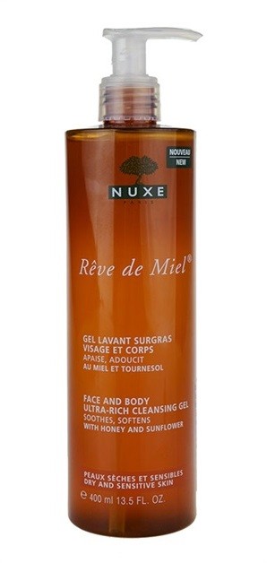 Nuxe Rêve de Miel tisztító gél száraz bőrre  400 ml