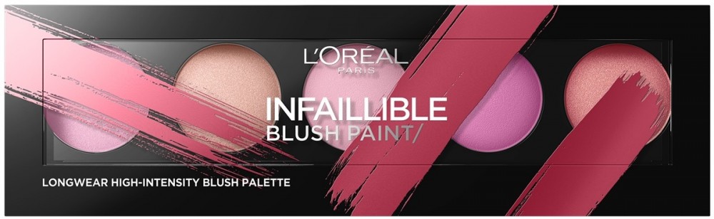L’Oréal Paris Infaillible Blush Paint arcpirosító paletta árnyalat The Pinks  10 g
