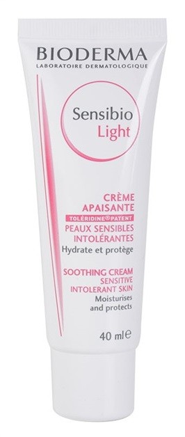 Bioderma Sensibio Light hidratáló és nyugtató krém az érzékeny arcbőrre  40 ml