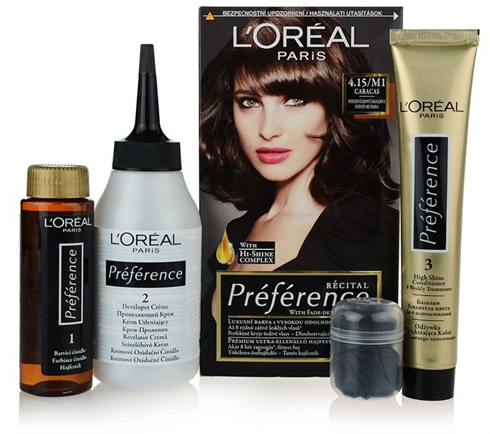 L’Oréal Paris Préférence hajfesték árnyalat 4.15/M1 Caracas