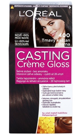 L’Oréal Paris Casting Creme Gloss hajfesték árnyalat 400 Dark Brown