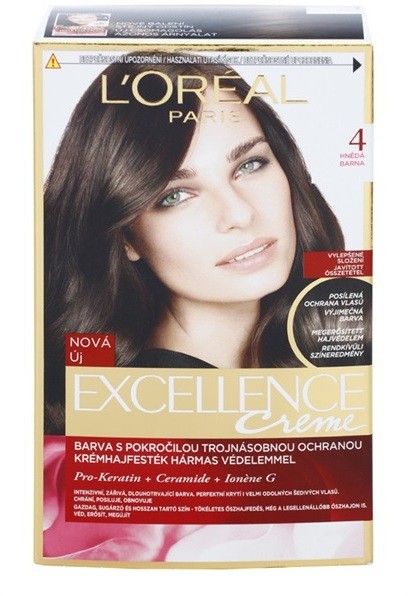 L’Oréal Paris Excellence Creme hajfesték árnyalat 4 Natural Dark Brown