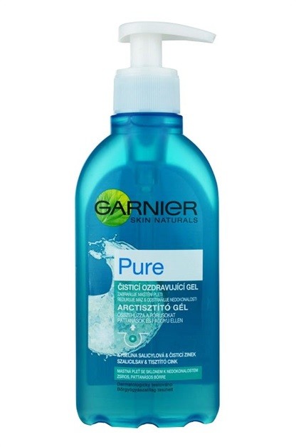 Garnier Pure tisztító gél problémás és pattanásos bőrre  200 ml