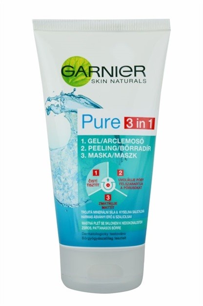 Garnier Pure tisztító peeling 3 in 1  150 ml