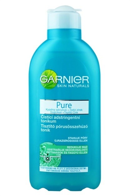 Garnier Pure tisztító tonik problémás és pattanásos bőrre  200 ml