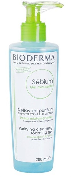 Bioderma Sébium Gel Moussant tisztító gél kombinált és zsíros bőrre  200 ml