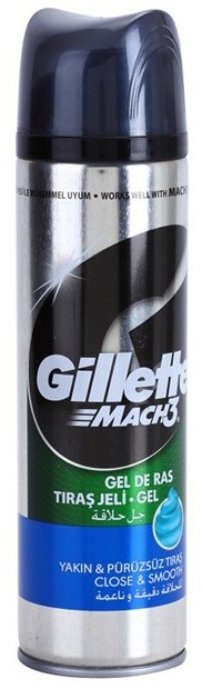 Gillette Mach 3 Close & Smooth borotválkozási gél  200 ml