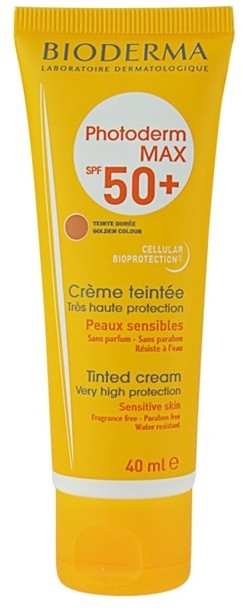 Bioderma Photoderm Max színező napozókrém SPF 50+ árnyalat Golden Colour  40 ml