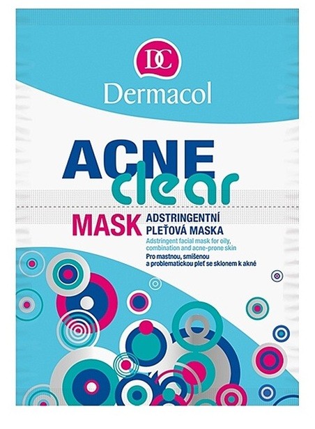 Dermacol Acneclear arcmaszk problémás és pattanásos bőrre  2x8 g