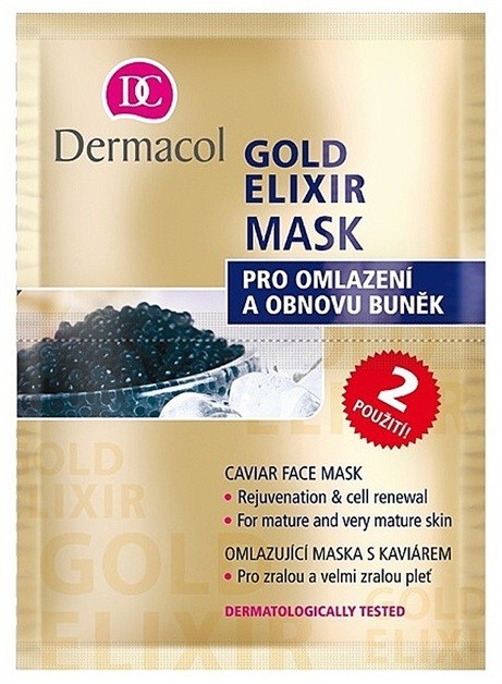 Dermacol Gold Elixir arcmaszk kaviárral  2x8 g