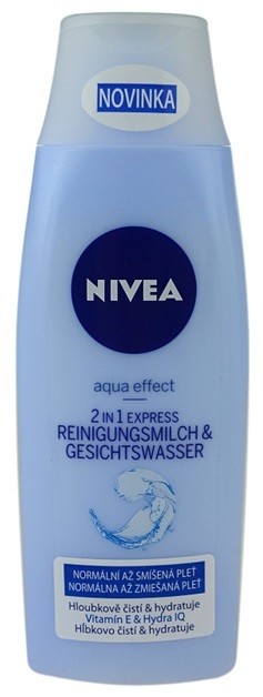 Nivea Aqua Effect tisztító arcvíz és tej 2 az 1-ben  200 ml
