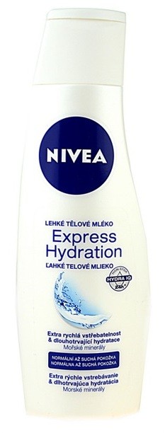 Nivea Express Hydration könnyű testápoló krém normál és száraz bőrre  250 ml