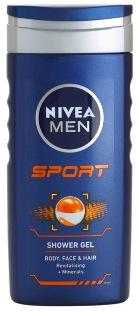 Nivea Men Sport tusfürdő gél arcra, testre és hajra  250 ml