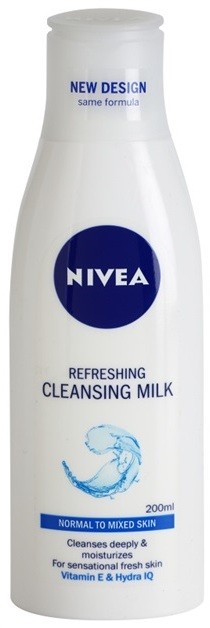 Nivea Aqua Effect frissítő, tisztító arcápoló tej normál és kombinált bőrre  200 ml