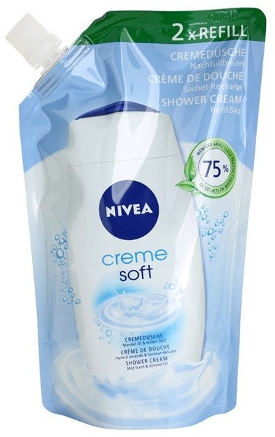 Nivea Creme Soft krémtusfürdő utántöltő  500 ml
