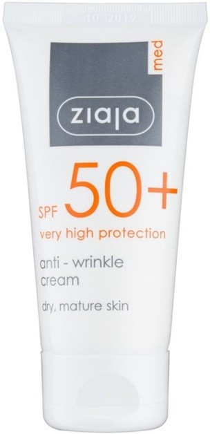 Ziaja Med Protecting UVA + UVB ránctalanító napozókrém SPF 50+  50 ml