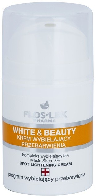 FlosLek Pharma White & Beauty fehérítő krém a helyi ápolásért  50 ml