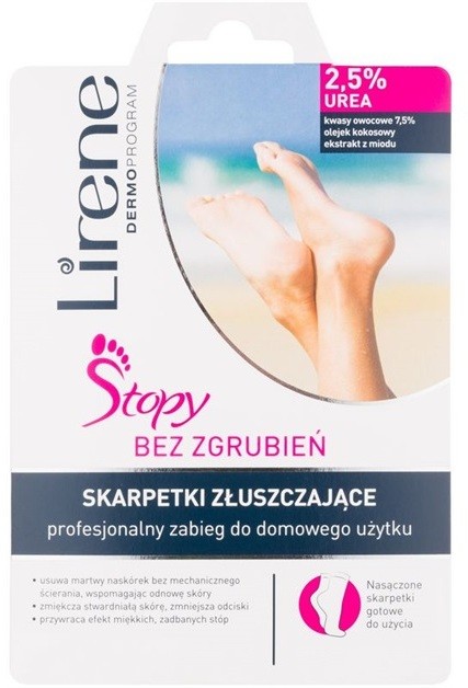 Lirene Foot Care bőrhámlasztó zokni a láb bőrének puhítására és hidratálására (2,5% Urea)