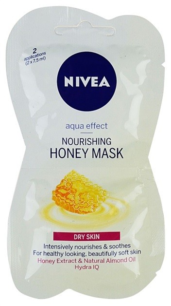 Nivea Aqua Effect tápláló mézes maszk  2x7,5 ml