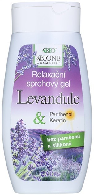 Bione Cosmetics Lavender relaxáló tusfürdő gél  260 ml